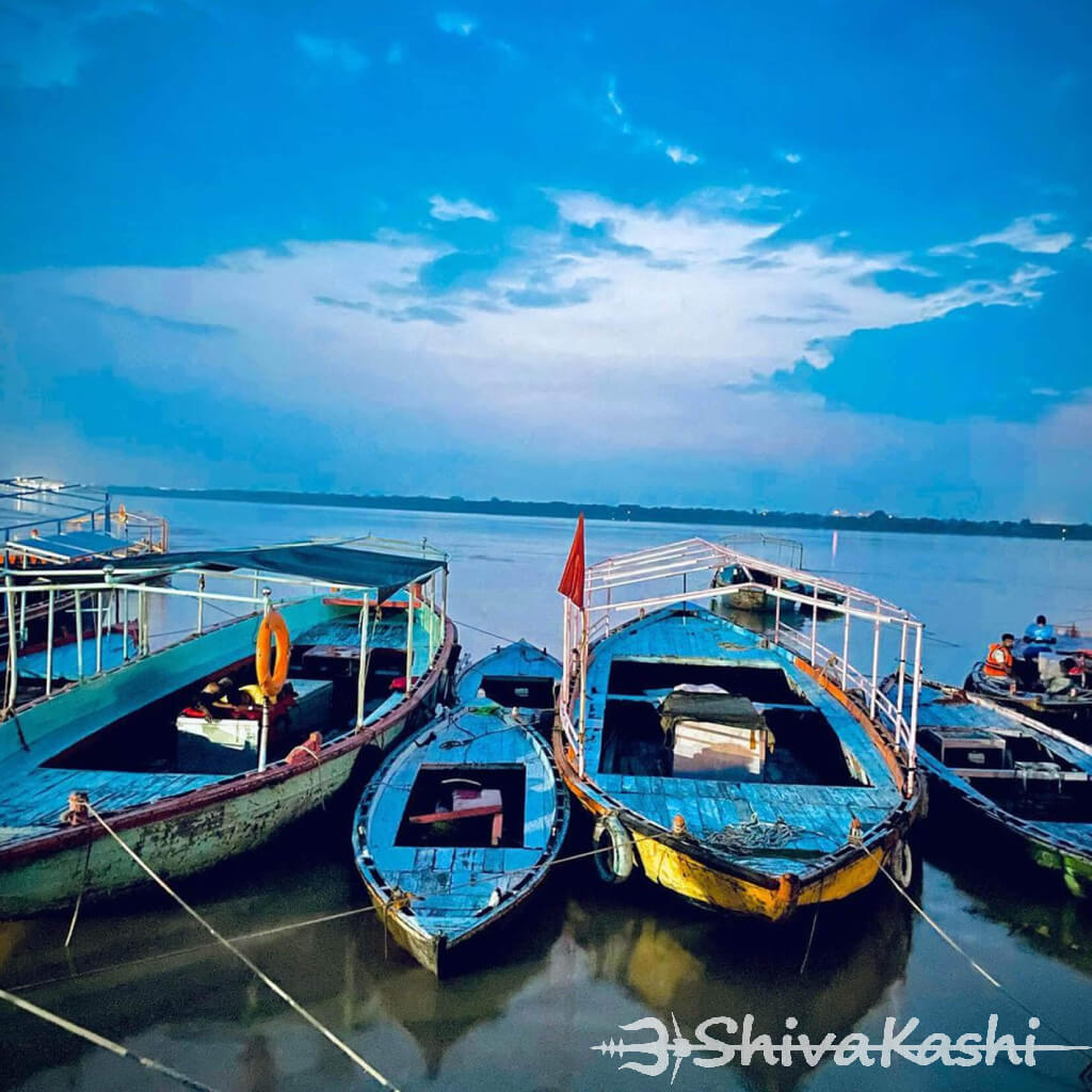 Assi Ghat boat booking Varanasi boats moored at the ghat Assi Ghat boat booking Varanasi boats moored at the ghat