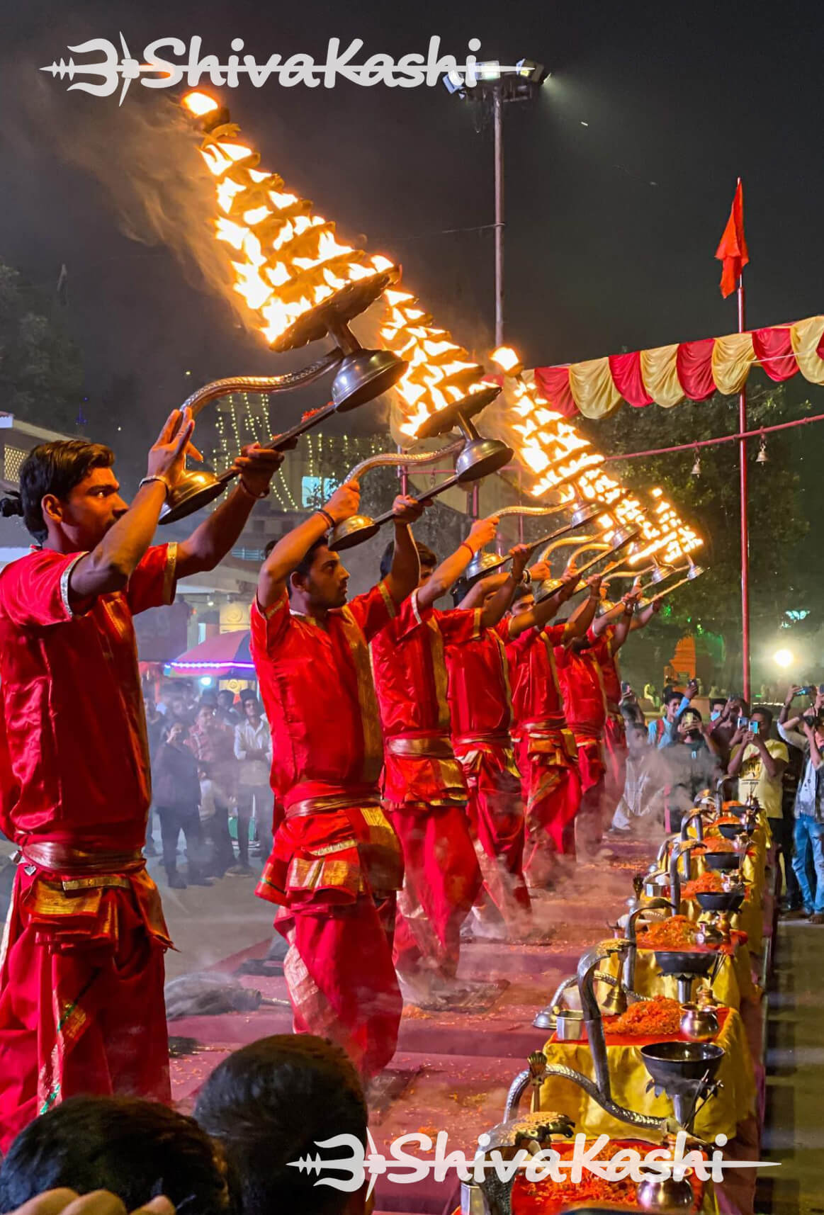 Ganga Aarti private boat Varanasi Dashashwamedh Ghat front row view